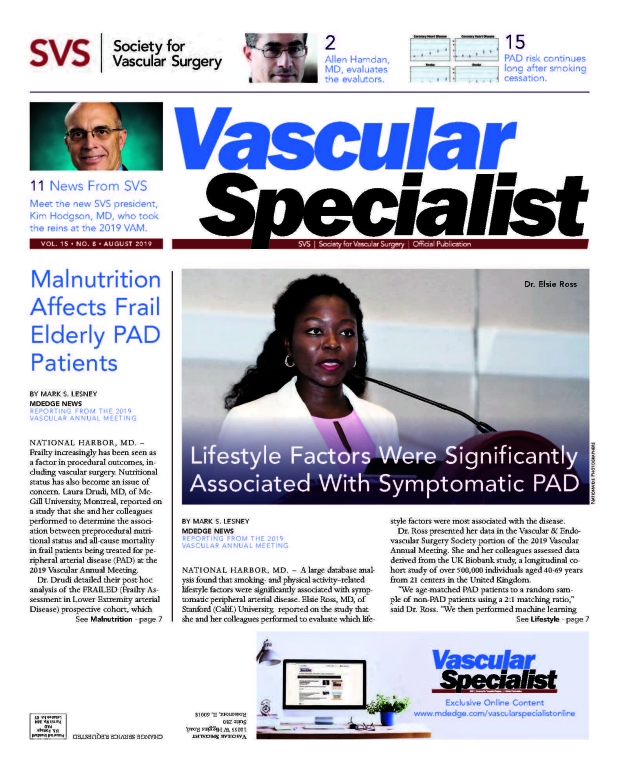 Vascular Specialist Cover August 2019