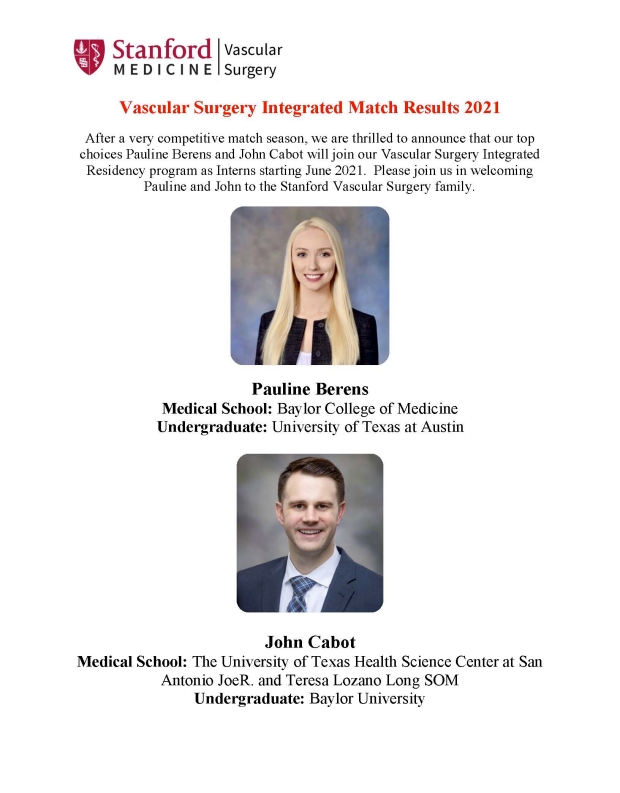 2021 Vascular Surgery Interns
